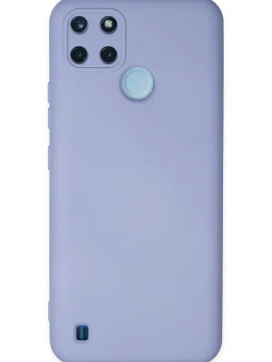 Newface Realme C25Y Kılıf Nano içi Kadife Silikon - Lila