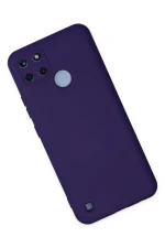 Newface Realme C25Y Kılıf Nano içi Kadife Silikon - Mor - Görsel 2