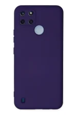 Newface Realme C25Y Kılıf Nano içi Kadife Silikon - Mor