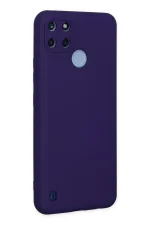 Newface Realme C25Y Kılıf Nano içi Kadife Silikon - Mor - Görsel 3