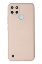 Newface Realme C25Y Kılıf Nano içi Kadife Silikon - Pudra