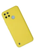 Newface Realme C25Y Kılıf Nano içi Kadife Silikon - Sarı - Görsel 2