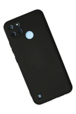 Newface Realme C25Y Kılıf Nano içi Kadife Silikon - Siyah - Görsel 2