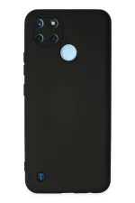 Newface Realme C25Y Kılıf Nano içi Kadife Silikon - Siyah