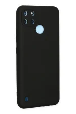 Newface Realme C25Y Kılıf Nano içi Kadife Silikon - Siyah - Görsel 3