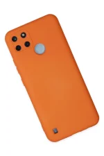 Newface Realme C25Y Kılıf Nano içi Kadife Silikon - Turuncu - Görsel 2