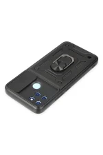 Newface Realme C25Y Kılıf Pars Lens Yüzüklü Silikon - Siyah - Görsel 4