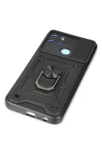 Newface Realme C25Y Kılıf Pars Lens Yüzüklü Silikon - Siyah - Görsel 5