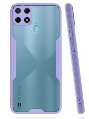 Newface Realme C25Y Kılıf Platin Silikon - Lila