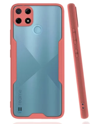 Newface Realme C25Y Kılıf Platin Silikon - Pembe