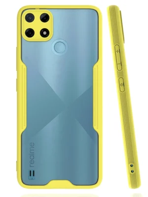 Newface Realme C25Y Kılıf Platin Silikon - Sarı