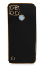 Newface Realme C25Y Kılıf Volet Silikon - Siyah