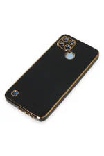 Newface Realme C25Y Kılıf Volet Silikon - Siyah - Görsel 4