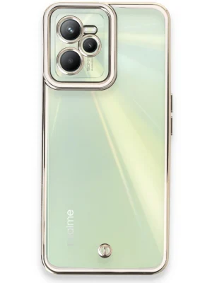 Newface Realme C35 Kılıf Liva Lens Silikon - Beyaz