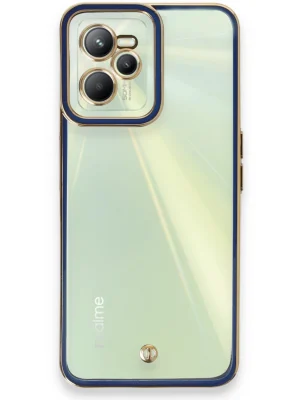 Newface Realme C35 Kılıf Liva Lens Silikon - Mavi