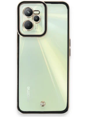 Newface Realme C35 Kılıf Liva Lens Silikon - Siyah