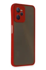 Newface Realme C35 Kılıf Montreal Silikon Kapak - Kırmızı - Görsel 2
