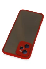 Newface Realme C35 Kılıf Montreal Silikon Kapak - Kırmızı - Görsel 3