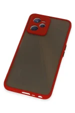 Newface Realme C35 Kılıf Montreal Silikon Kapak - Kırmızı - Görsel 4