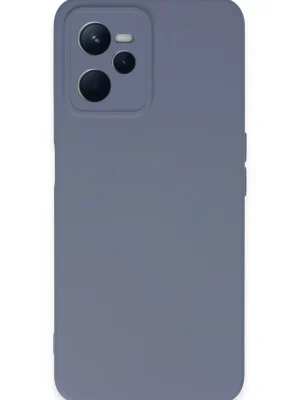 Newface Realme C35 Kılıf Nano içi Kadife Silikon - Gri