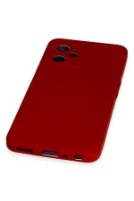 Newface Realme C35 Kılıf Nano içi Kadife Silikon - Kırmızı - Görsel 4