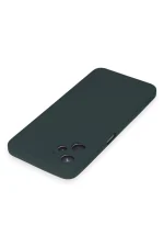 Newface Realme C35 Kılıf Nano içi Kadife Silikon - Koyu Yeşil - Görsel 3