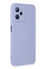 Newface Realme C35 Kılıf Nano içi Kadife Silikon - Lila - Görsel 2