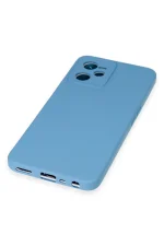 Newface Realme C35 Kılıf Nano içi Kadife Silikon - Mavi - Görsel 4