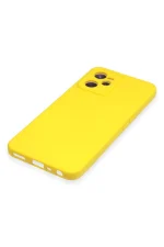 Newface Realme C35 Kılıf Nano içi Kadife Silikon - Sarı - Görsel 4