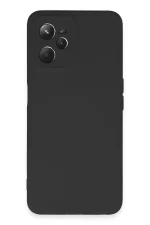 Newface Realme C35 Kılıf Nano içi Kadife Silikon - Siyah