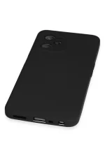 Newface Realme C35 Kılıf Nano içi Kadife Silikon - Siyah - Görsel 4