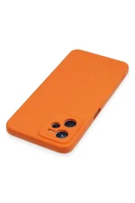 Newface Realme C35 Kılıf Nano içi Kadife Silikon - Turuncu - Görsel 3