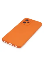 Newface Realme C35 Kılıf Nano içi Kadife Silikon - Turuncu - Görsel 4