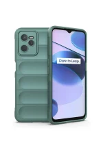 Newface Realme C35 Kılıf Optimum Silikon - Koyu Yeşil