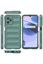 Newface Realme C35 Kılıf Optimum Silikon - Koyu Yeşil - Görsel 3