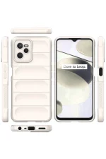 Newface Realme C35 Kılıf Optimum Silikon - Krem - Görsel 3