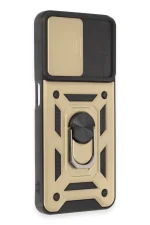 Newface Realme C35 Kılıf Pars Lens Yüzüklü Silikon - Gold - Görsel 2