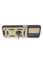 Newface Realme C35 Kılıf Pars Lens Yüzüklü Silikon - Gold - Görsel 3