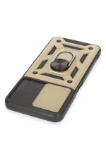 Newface Realme C35 Kılıf Pars Lens Yüzüklü Silikon - Gold - Görsel 4