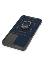 Newface Realme C35 Kılıf Pars Lens Yüzüklü Silikon - Lacivert - Görsel 4