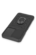 Newface Realme C35 Kılıf Pars Lens Yüzüklü Silikon - Siyah - Görsel 4