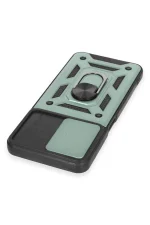 Newface Realme C35 Kılıf Pars Lens Yüzüklü Silikon - Yeşil - Görsel 4