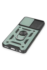 Newface Realme C35 Kılıf Pars Lens Yüzüklü Silikon - Yeşil - Görsel 5