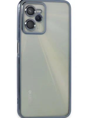 Newface Realme C35 Kılıf Razer Lensli Silikon - Açık Mavi