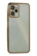 Newface Realme C35 Kılıf Razer Lensli Silikon - Gold