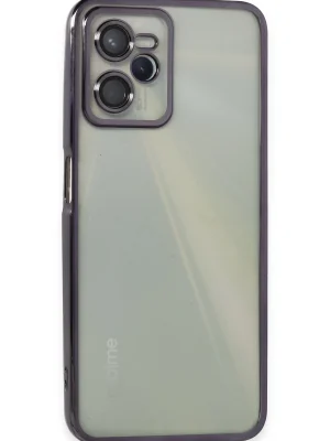 Newface Realme C35 Kılıf Razer Lensli Silikon - Mor