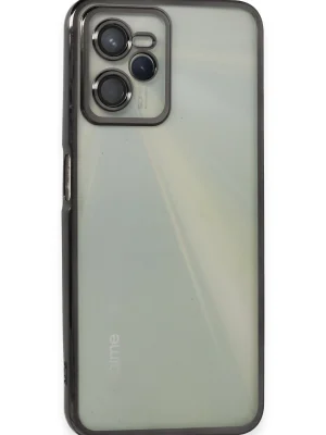 Newface Realme C35 Kılıf Razer Lensli Silikon - Siyah