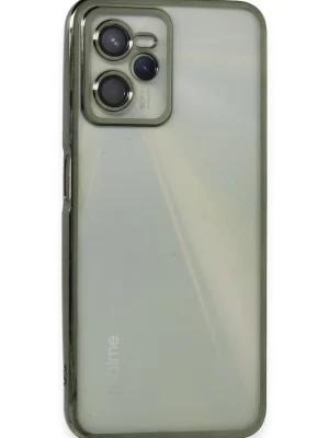 Newface Realme C35 Kılıf Razer Lensli Silikon - Yeşil
