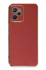 Newface Realme C35 Kılıf Volet Silikon - Kırmızı