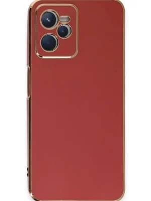 Newface Realme C35 Kılıf Volet Silikon - Kırmızı